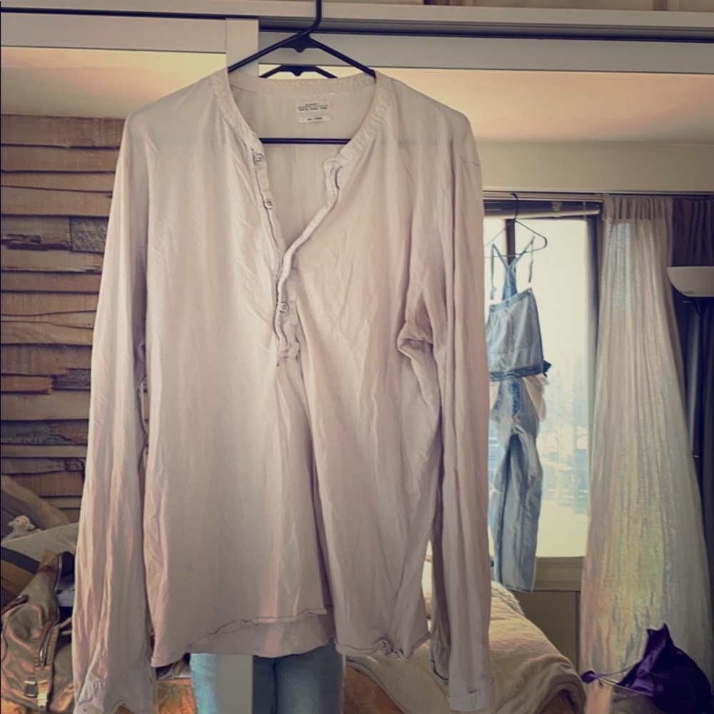 lall saints used L shirt white /grey